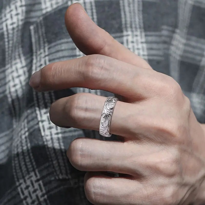 Neu in 925er Sterlingsilber Dekorativer Musterring für Damen Luxuriöser Schmuck Großhandel