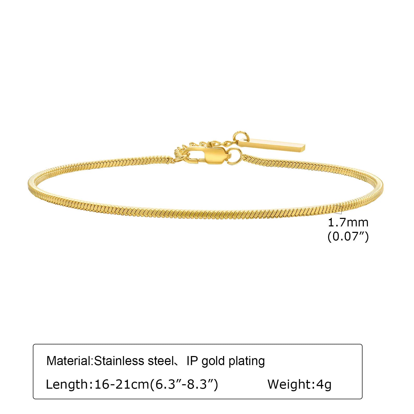 Damen-Armband aus Edelstahl, 18 Karat vergoldet, gedreht, Büroklammer-Design, verstellbares Gliederarmband, klobiger stapelbarer Lagenlook-Schmuck