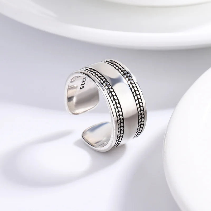 925 Sterlingsilber Glatte Oberfläche Einfache Ringe für Frauen Hochzeit Luxus Schmuck Accessoires Großhandel Kostenloser Versand Schmuck