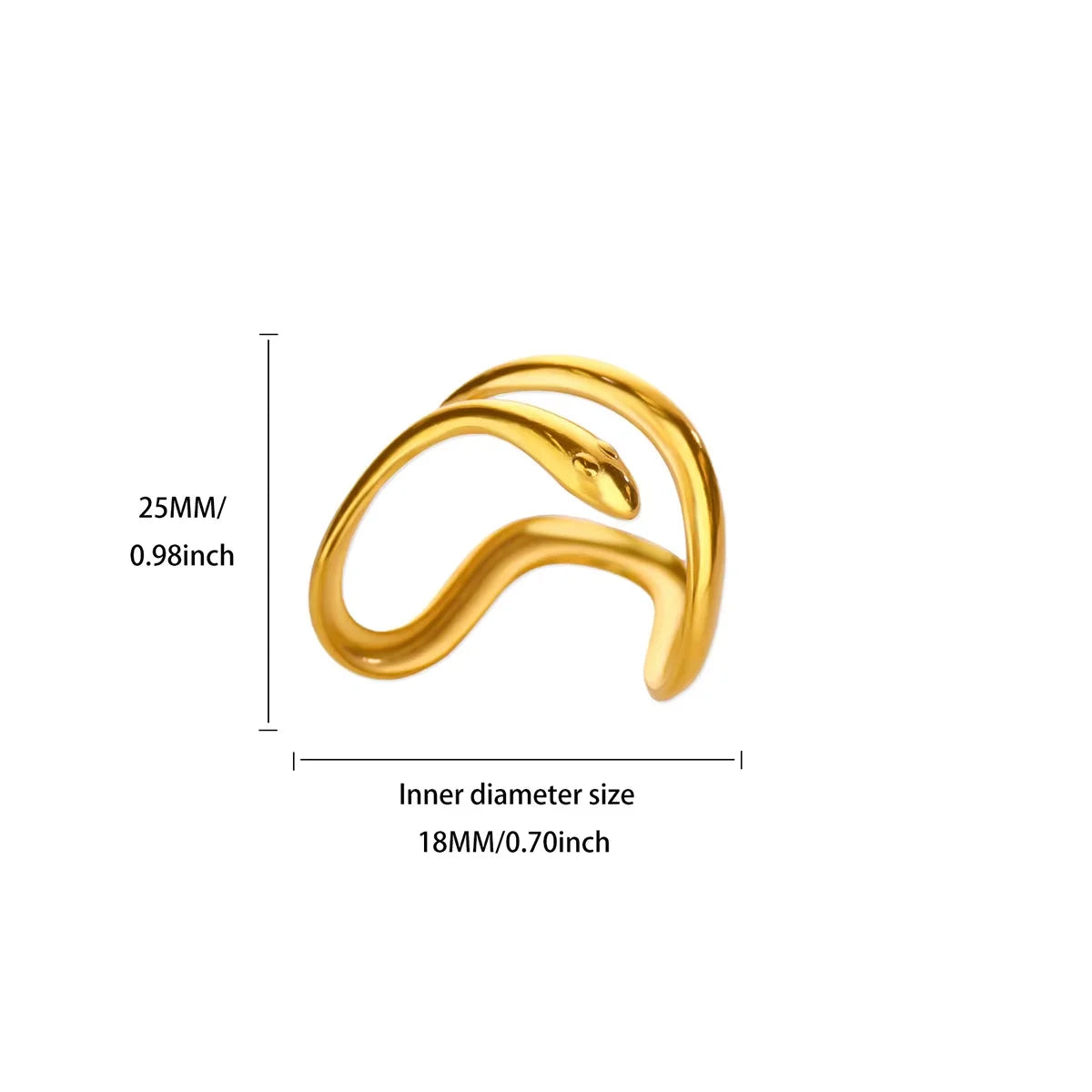 Edelstahl unregelmäßige Wellenringe für Frauen Kreativ Gold Farbe Verstellbarer offener Ring weiblicher Schmuck Punk Rapper Anillos Geschenke