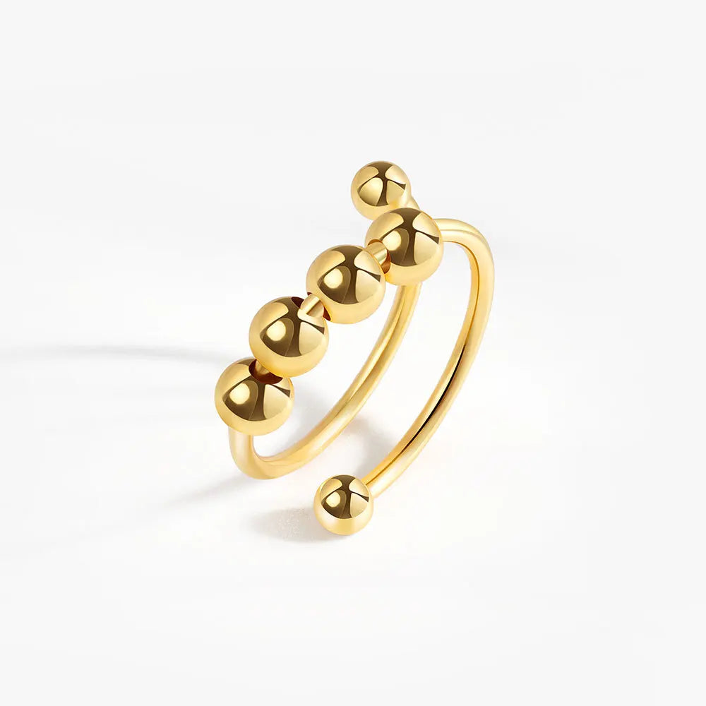 2025 New Rotating Anxiety Knuckle Ring For Women Adjustable And Stackable Open Couple Rings Party Jewelry Gifts Anillo