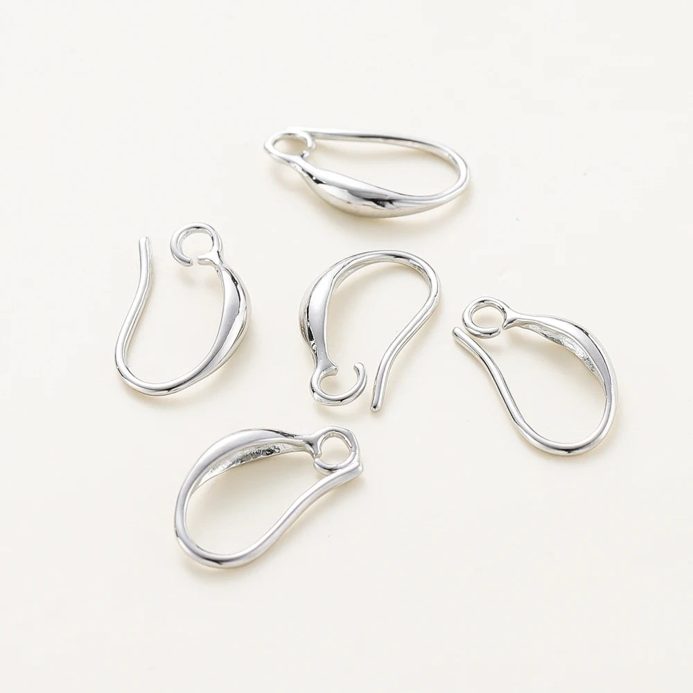 10 Stücke/Charge 14K 18K Echtgold Ohrring Anhänger Haken Ohrbügel Haken für DIY Schmuckherstellung Ohrring Charms Zubehör Komponenten