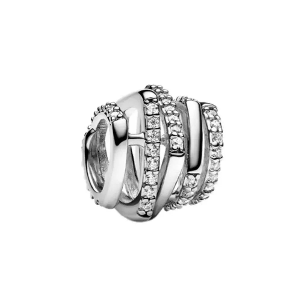 Heiß verkaufter Weihnachts-Weihnachtsmann 925er Silber Charm Bead passend für europäische Armband-Armreifen Damenhalskette Schmuck