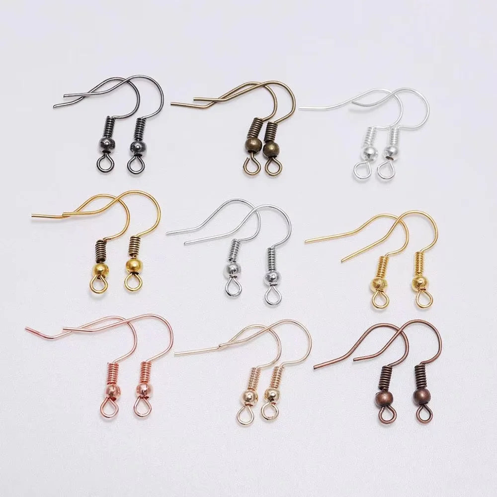 100 Stück 17x20mm Ohrring Rohlinge Ohrring-Verschlüsse Haken Beschläge DIY Schmuck Handwerk Legierung Haken Drop Ohrringe Zubehör
