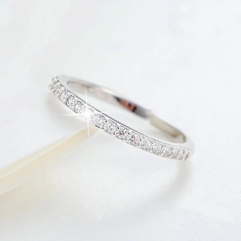 925 Sterlingsilber Einreihige Zirkonringe Für Frauen Hochzeit Luxus Party Schmuck Accessoires Großhandel Schmuck Geld 925