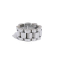 Yhpup New Waterproof Stainless Steel Chain Finger Ring Personalized Metal Texture Rust Proof Charm Fashion Jewelry for Women