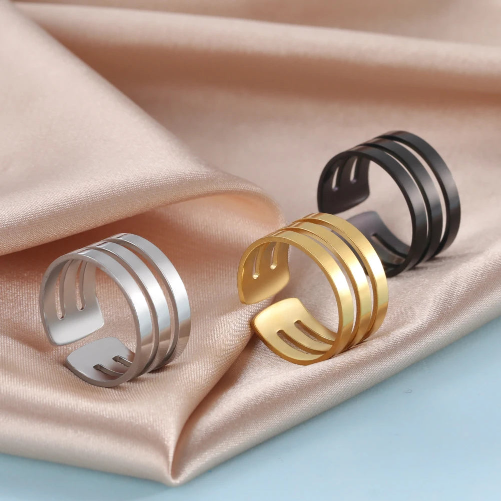 Personalisierter Fingerring für Damen Herren Familie Gravur Name Kundenspezifisches Paar Liebhaber Geschenk Metall Edelstahl Goldfarbe Schmuck