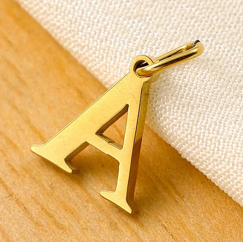 10PCS 26 Letters Stainless Steel Cut Alphabet Pendant for DIY Woman Necklace Ladies Jewelry Accessories Wholesale Dropshipping
