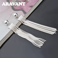 Aravant 925 Sterling Silber Perlen Langer Tropfen Ohrring Für Frauen Mode Hochzeit Schmuck