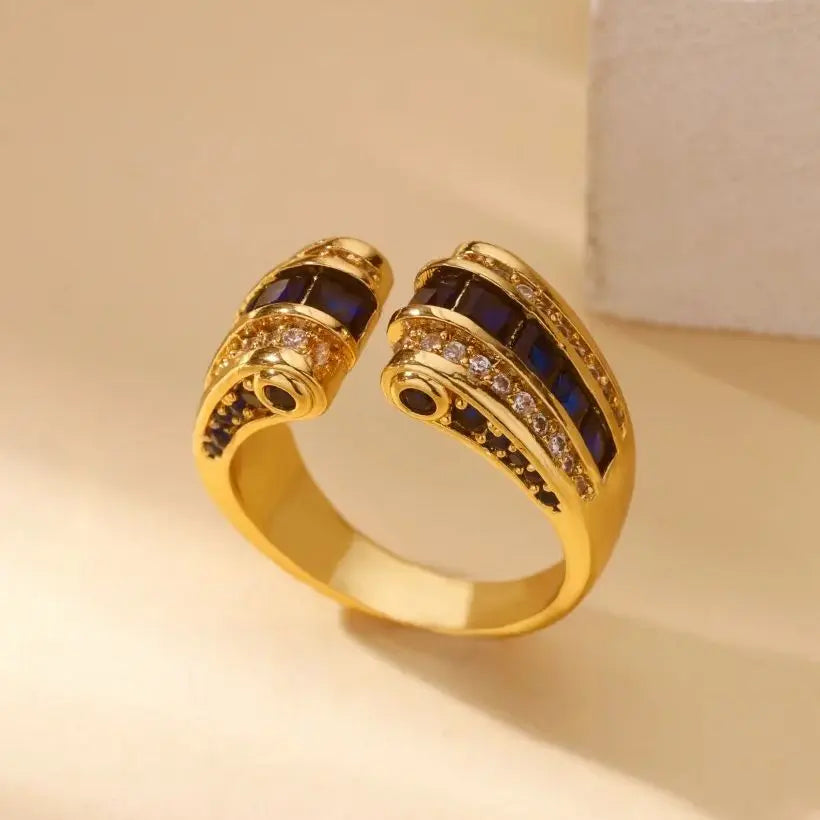 Anillos góticos de acero inoxidable ajustables para mujer, diseño geométrico vintage, joyería punk de moda, regalos