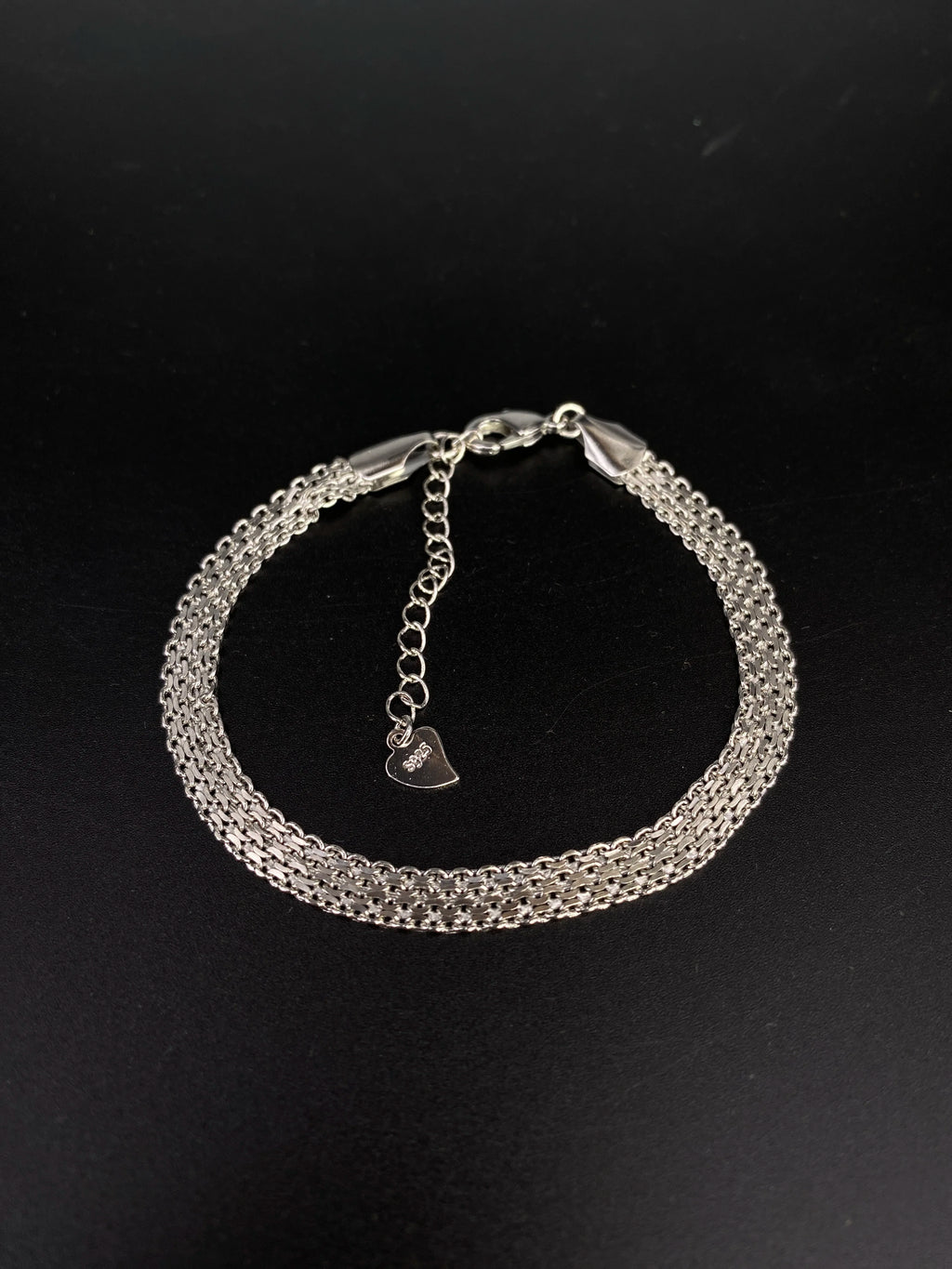 Sterling Silver plated Thai Silver Bracelet for Women Vintage Geometric Heart Love Lucky Punk Jewelry 2023 New Dropship