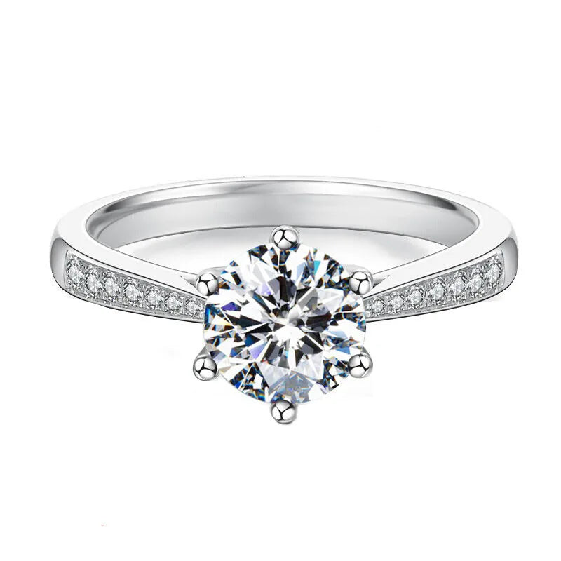 925 Sterling Silber Zirkon Verstellbare Verlobungsringe für Frauen Hochzeit Elegante Schmuck Damen Accessoires Geschenke