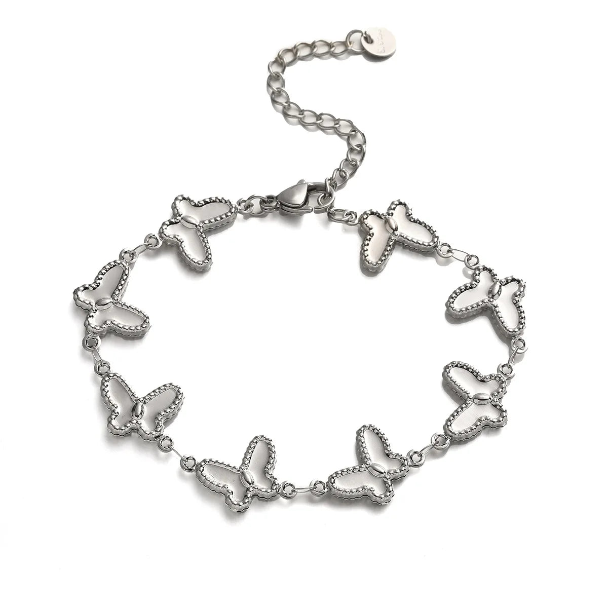 NEWBUY Großhandel, nicht verblassende, goldfarbene 316L Edelstahl Herz Charm Armband für Frauen, lässiger täglicher Schmuck