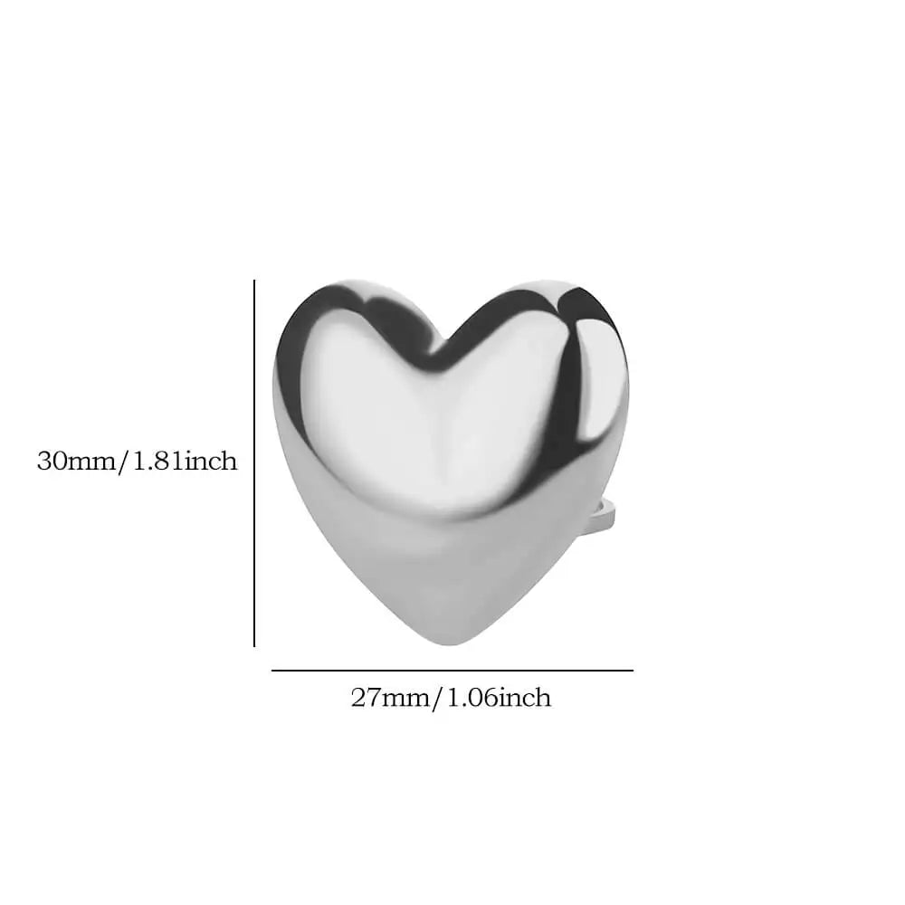 Große Herzringe für Frauen Klassischer Edelstahl Goldfarbener Fingerring Trend Band Paar Hochzeit Schmuck Accessoires anillos