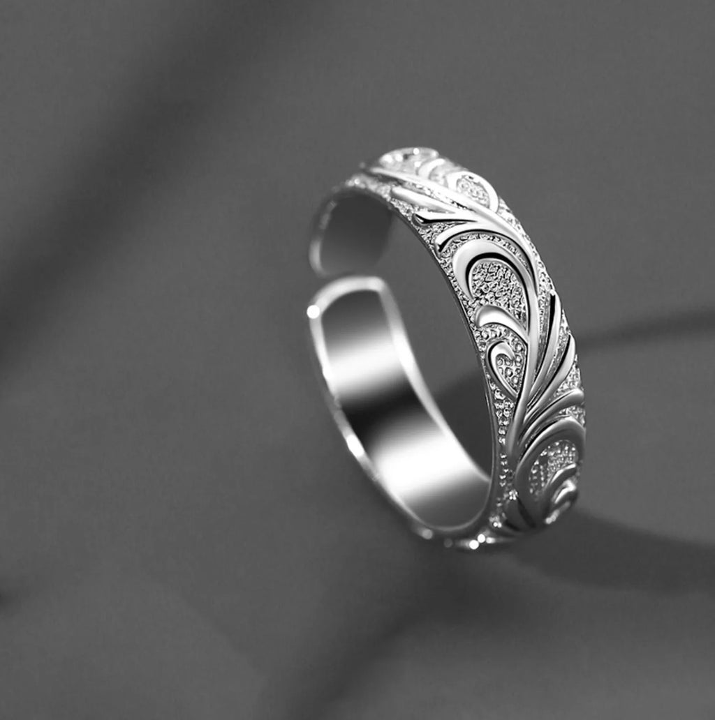 Neu in 925er Sterlingsilber Dekorativer Musterring für Damen Luxuriöser Schmuck Großhandel