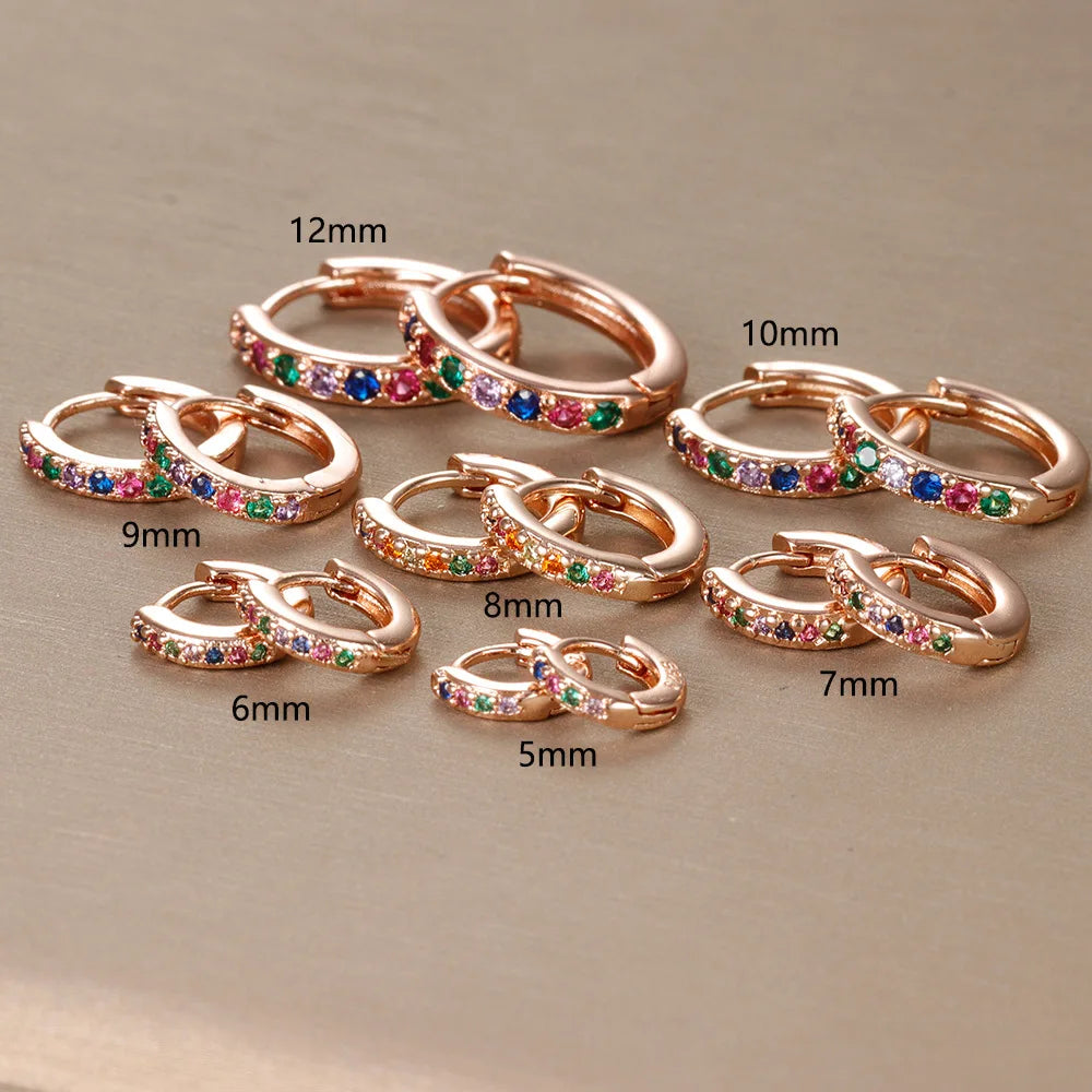 2 Stück Edelstahl Minimal Kristall Zirkonia Creolen Gold Silber Farbe Kleine Huggie Knorpel Ohrring Piercing Schmuck