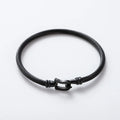 1 Stück Edelstahl Draht Armband Hufeisenförmige Magnetschnalle Trendiger minimalistischer Punk Gold Silber Schwarz Herrenarmband