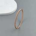 Neues Edelstahlkugelperlenarmband vergoldet, klassisches O-förmiges Silberarmband für Damen, Hochzeitsschmuck