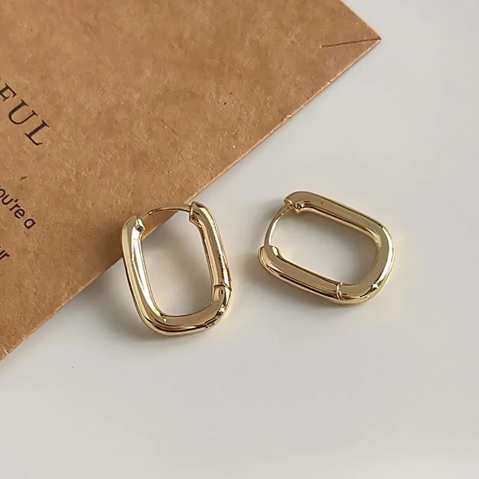 Pendientes de aro redondos de cristal de plata de ley 925 de alta calidad para mujer, regalo para fiesta de boda, joyería versátil de calle