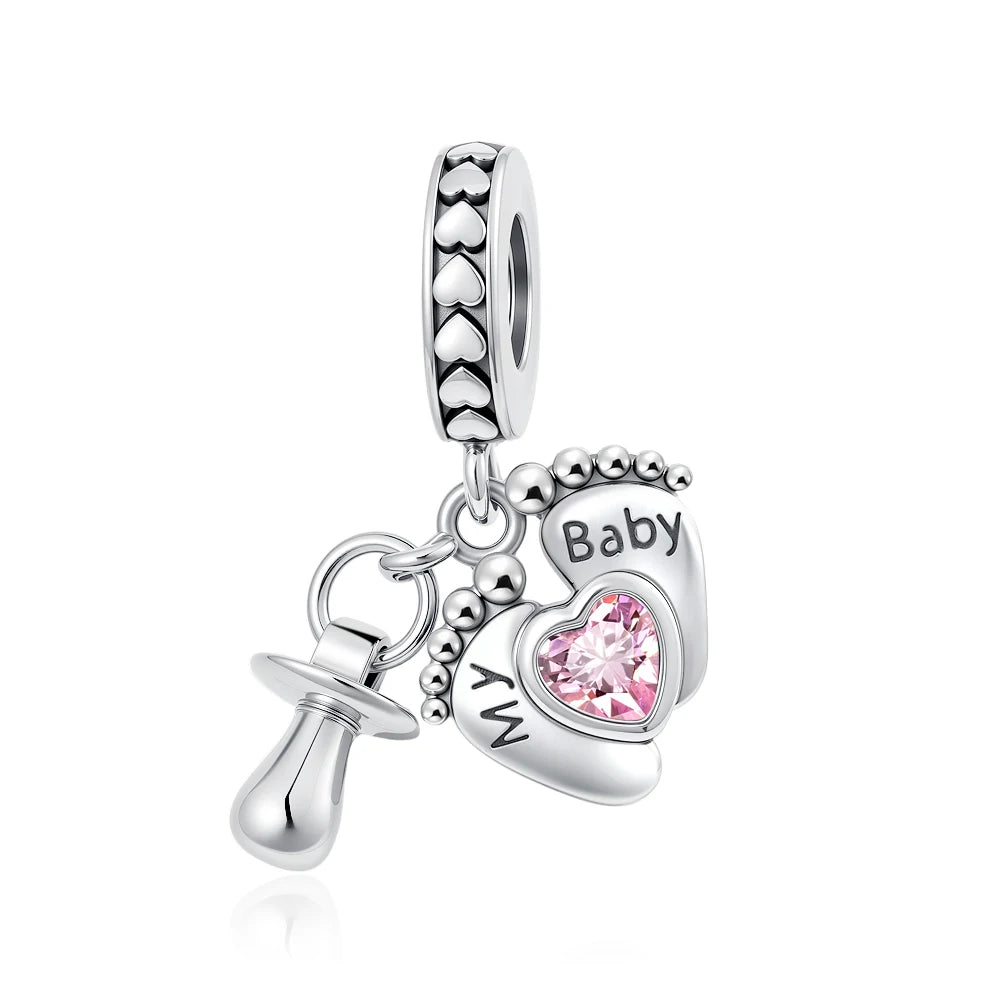 2026 Frühlings-Pink-Serie Ballon Schmetterling Blumen-Anhänger passend für S925 Europäische 925 Sterling Silber Armband Armreifen Halskette