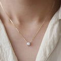 Collar de plata de ley 925 con baño de oro de 18 quilates, cadena versátil de circonita brillante para mujer, joyería de boda