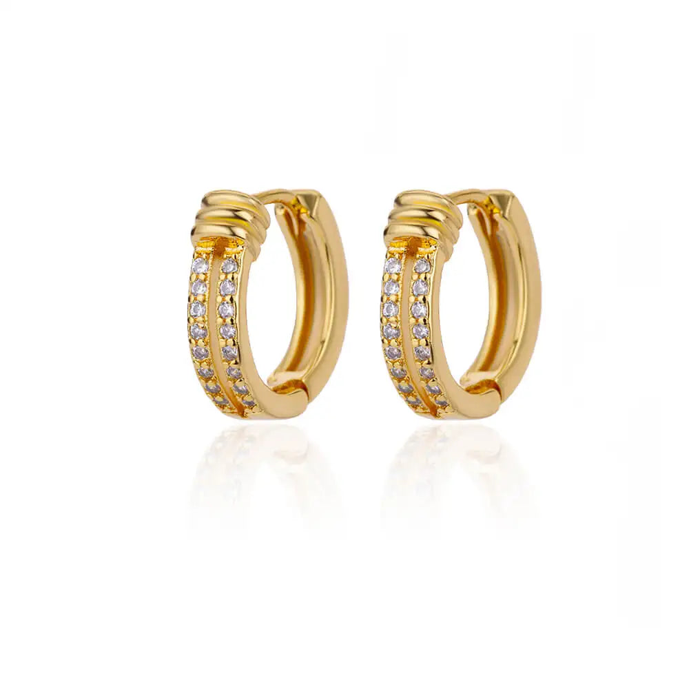 Zirkon Ohrhänger Ohrringe für Frauen Edelstahl Creolen Piercing Ohrringe Trending 2024 Neuer Schmuck Ohrringe Damen Bijoux Femme