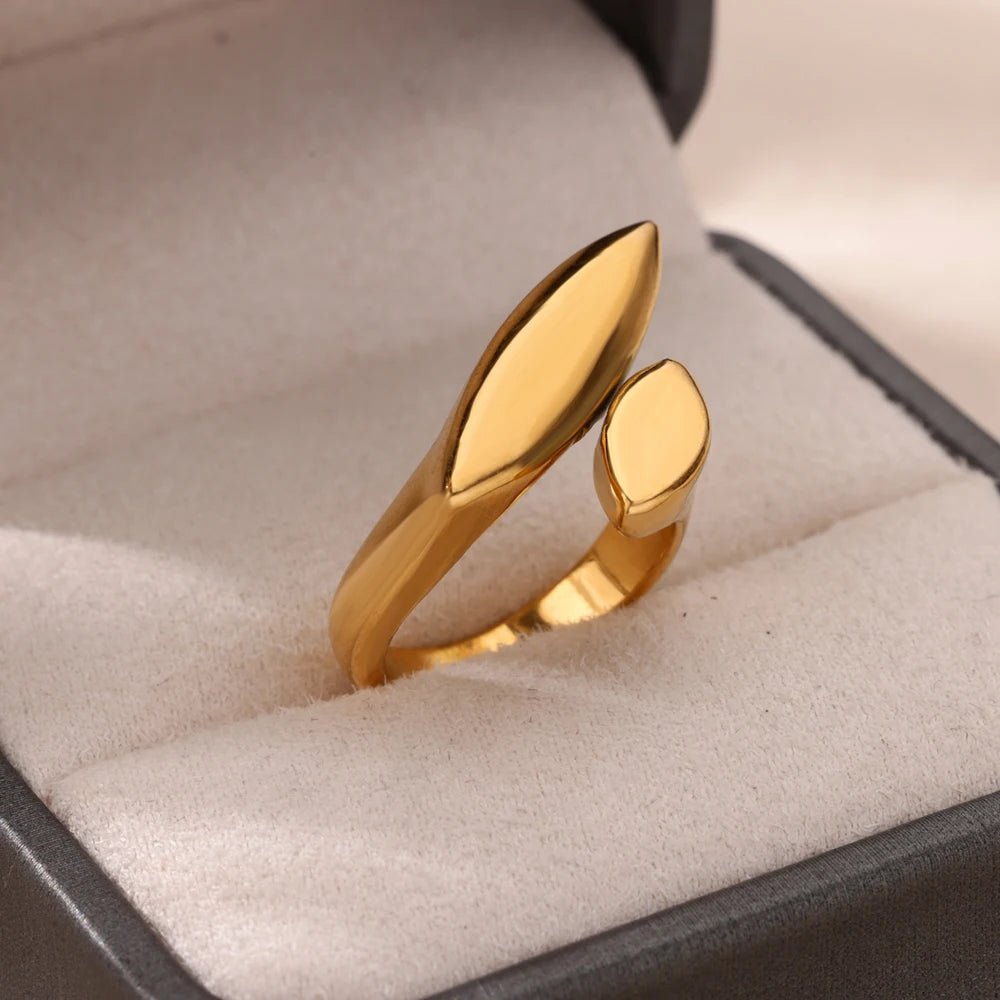 Einzigartige unregelmäßige gebogene Ringe für Frauen, Vintage mattgoldfarben, geometrisch, verstellbar, Fingerringe, Punk Party Hochzeit Schmuck