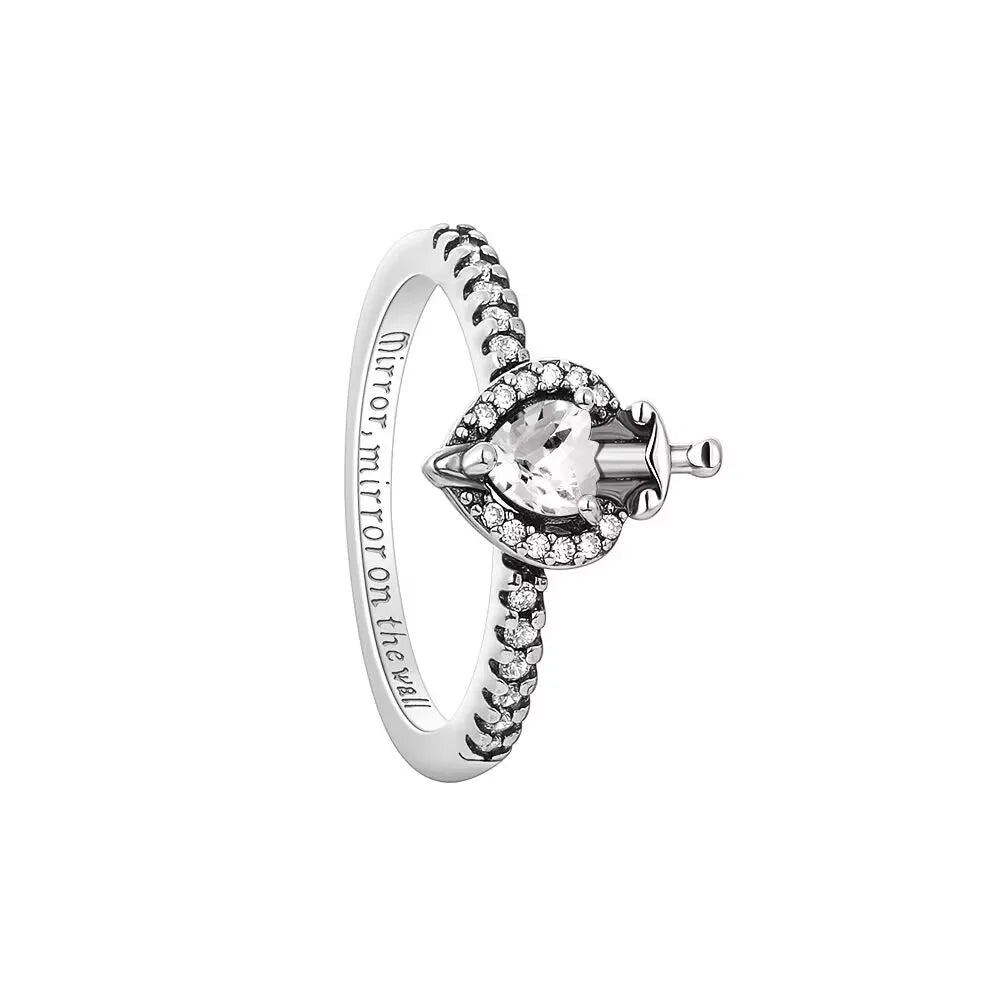 925er Silber Herz-Stein-Ring Neu Heiß Verkaufend Rosa Weiße Ringe Geeignet für jeden Anlass Passendes DIY Geburtstagsgeschenk