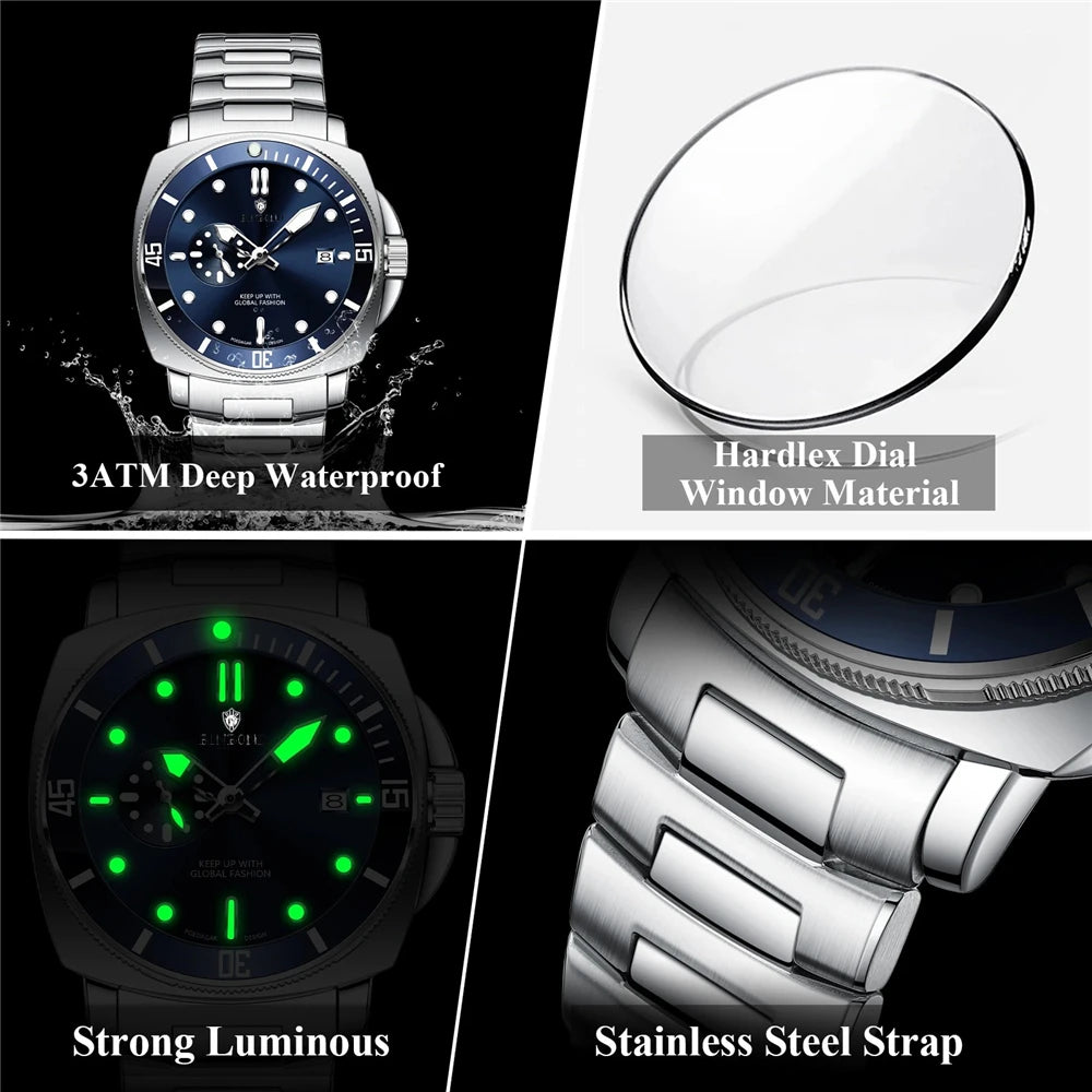 Nuevos Regalos Relojes Para Hombre Marca De Lujo Moda Masculina Relojes de Pulsera de Cuarzo Reloj Automático Hombres Deportes Cronógrafo Reloj Digital