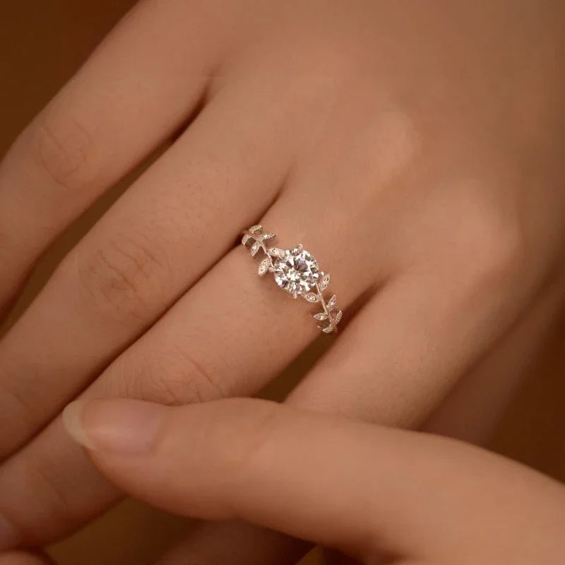 NeeTim 1CT Moissanit Diamantringe Ehering für Damen 925 Sterling Silber mit Weißgold-Überzug Verlobungsring