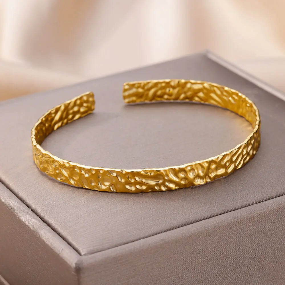 Schlangen Armreif Armband für Damen Edelstahl Vergoldet Öffnungsarmreif Tier Ästhetischer Schmuck pulseras mujer