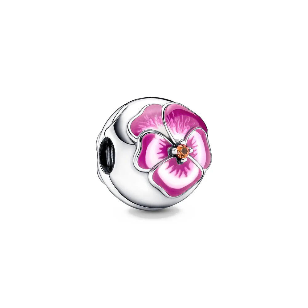 Europäisches Neues 925 Sterling Silber Frühling Neue Rosa Blume Ballon Katze Diy Perlen Charm Passend Europäische S925 Armband Armreifen