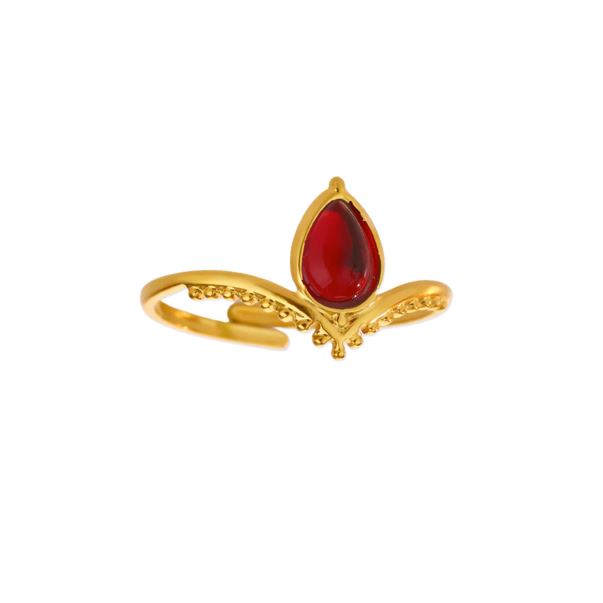 Edelstahl Vierblättriges Kleeblatt Ringe für Frauen Goldfarbe Zirkon Öffnung Paar Ring Ästhetischer Hochzeit Bohème Schmuck Geschenk