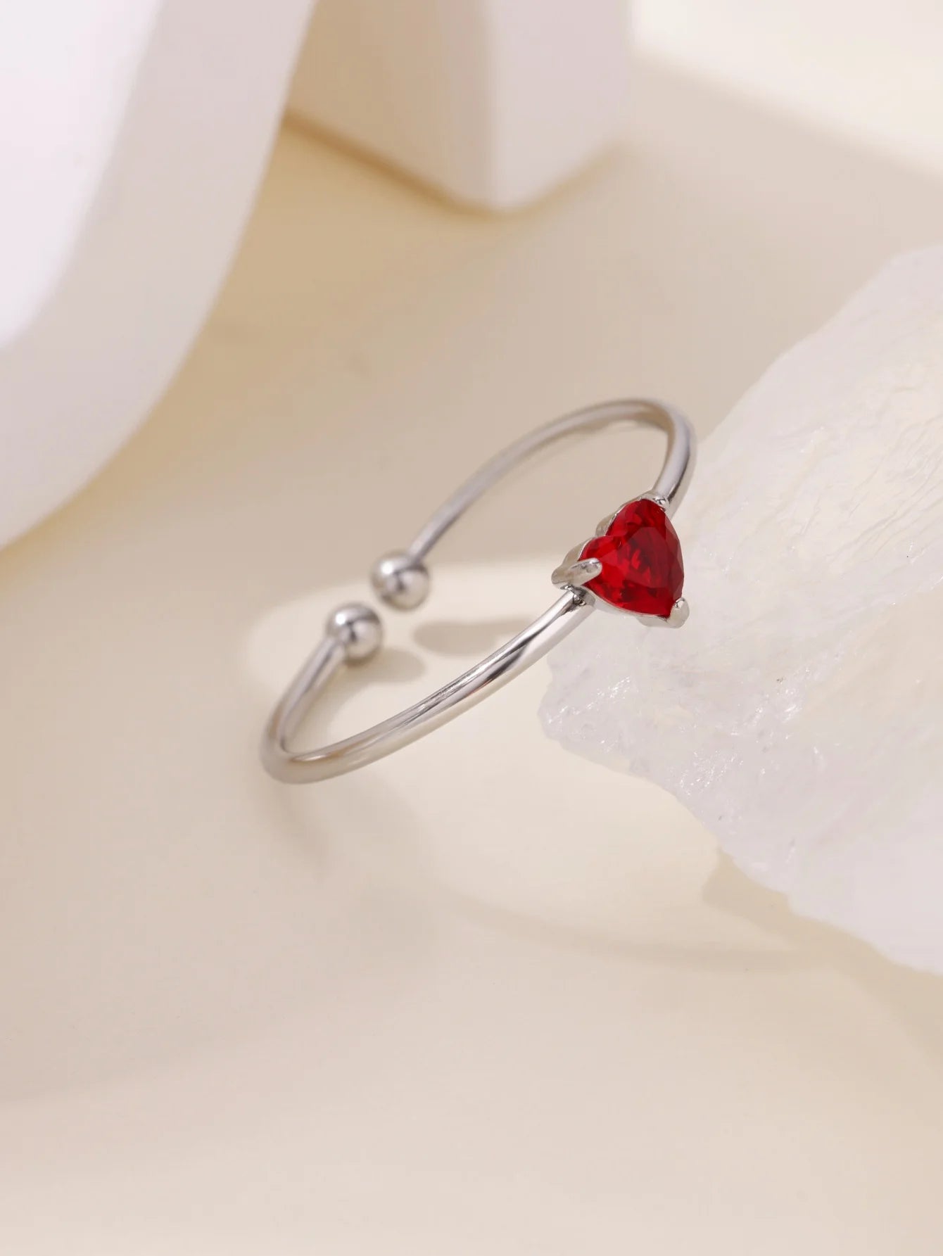 Mode Zirkon Herz Geburtssteinringe für Damen Edelstahl Goldfarbe Geburtssteinring Ästhetischer Hochzeitsschmuck Geschenk