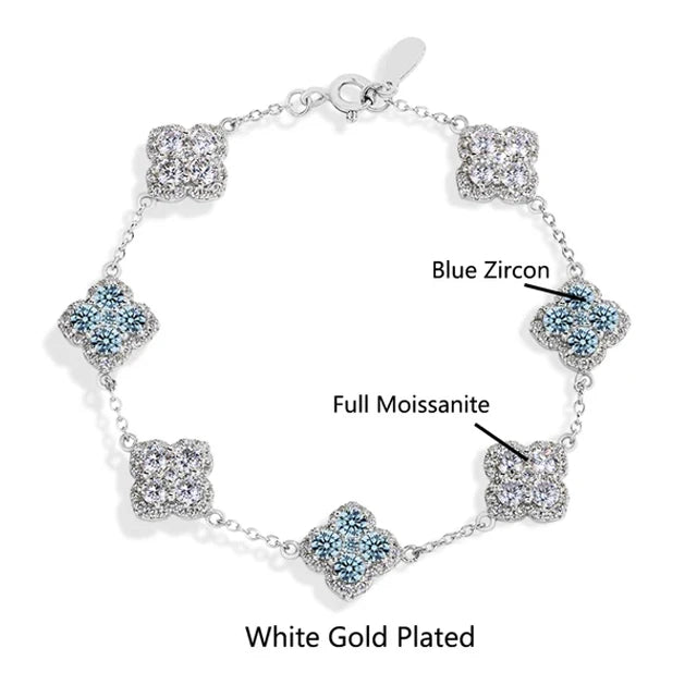 MINTYBOX S925 Sterling Silber Voll Moissanit Armbänder D VVS1 Labor Diamant für Frauen 18k vergoldet Verlobung Schmuck Geschenk