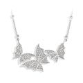 MINTYBOX S925 Sterling Silver Butterfly Moissanite Necklaces Lab Created Diamond for Women 45+5cm Chain Wedding Fine Jewelry