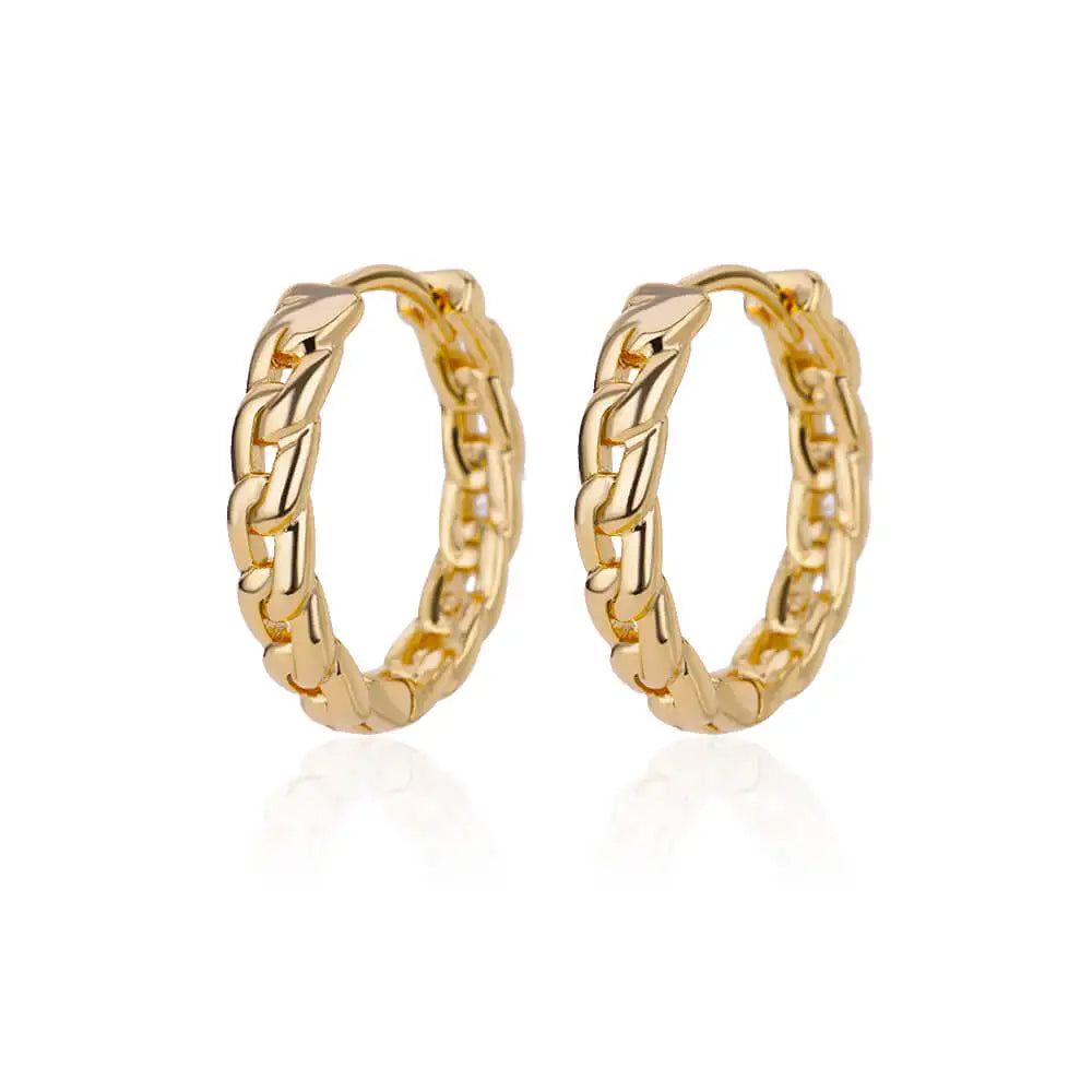 Vintage Runde Edelstahl Creolen für Damen Vergoldete Ohrringe 2023 Trend Statement Ohrschmuck Weihnachtsgeschenk