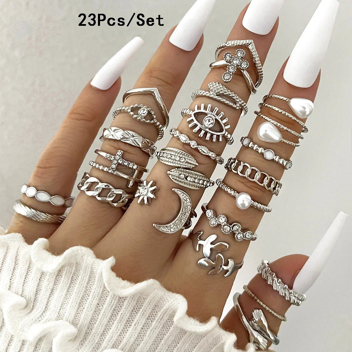30 Stück Böhmische Geometrische Knöchelringe Set Für Frauen Gold Silber Farbe Fingerring Mädchen Mode Party Schmuck Zubehör