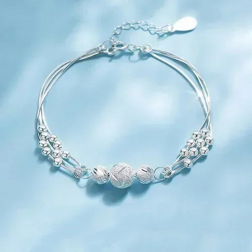 925 Sterling Silber Herzförmige Halskette Armband Set für Frauen Vintage Koreanischer Blauer Kristall Armbänder Schmuckset Party Schmuck