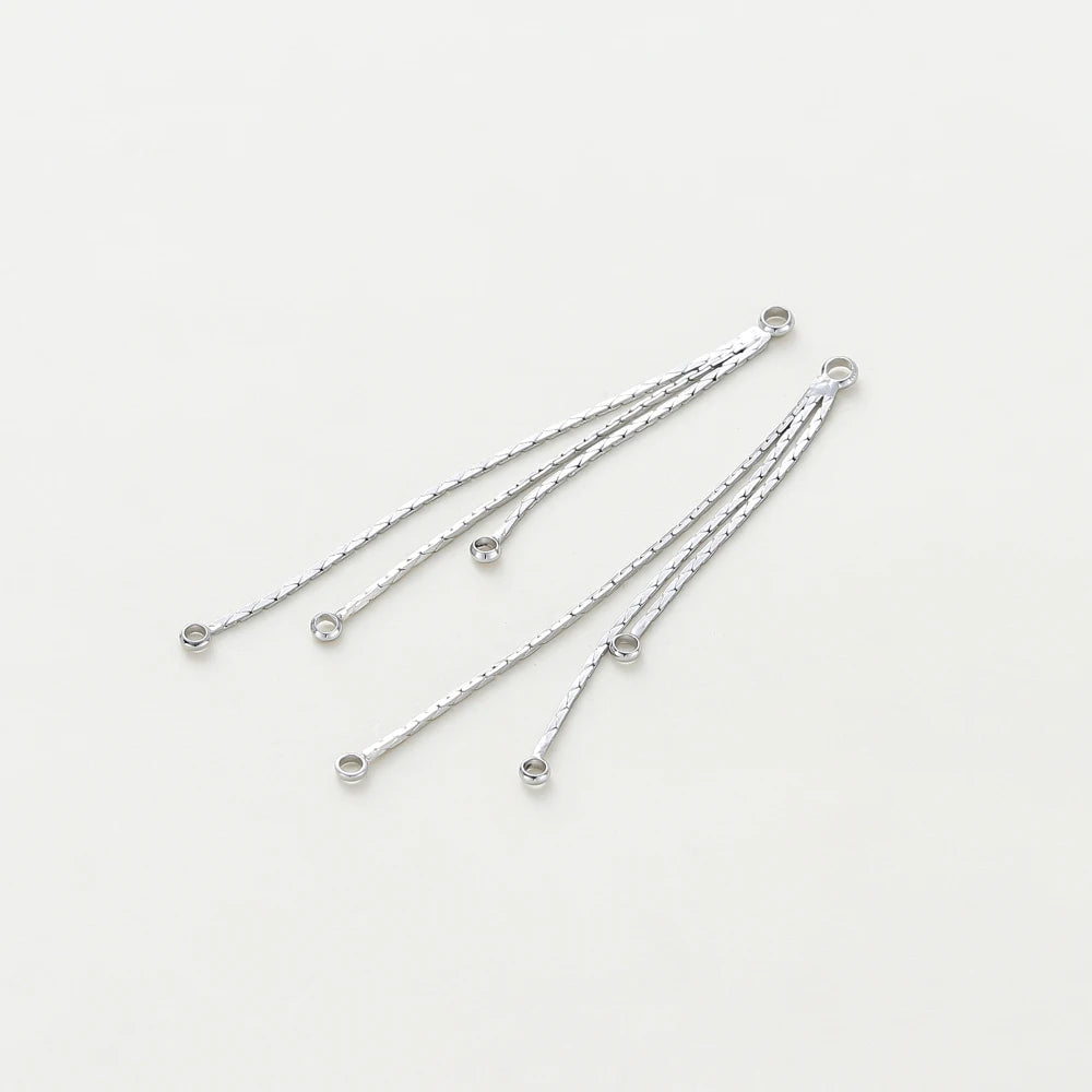 4 Stücke/Los 58mm 14K/18K Goldfarbe Messing Kette Quaste Anhänger für DIY Ohrringe Schmuckherstellung Zubehör