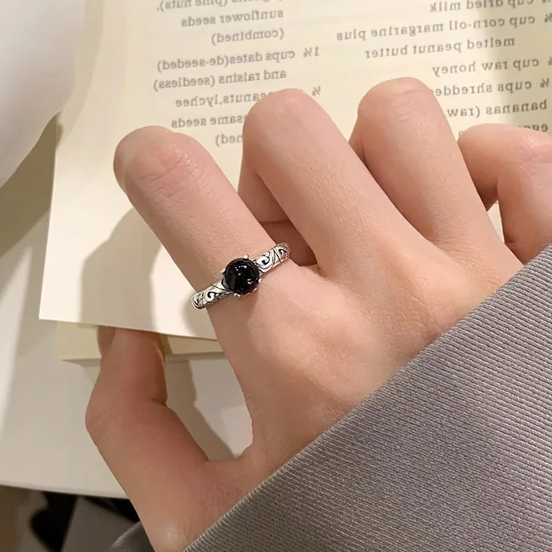 925 Sterling Silber Runder Kristall Unregelmäßige Verstellbare Ringe Für Frauen Vintage Schmuck Großhandel Großhandel Schmuck Gelder 925