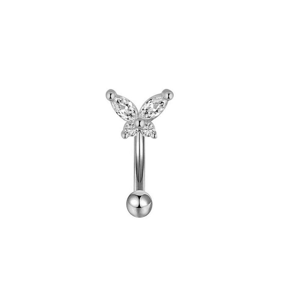 Rook piercing Butterfly Ear Cartilage Eyebrow Tragus Helix Piercing Stud Curved barbell Wholesale Body  Jewelry