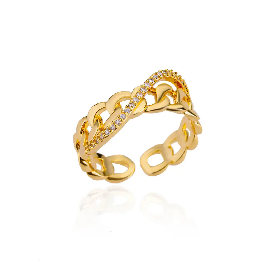 Luxuriöse Rosenblüten-Zirkon-Ringe für Frauen, goldfarben, Edelstahl, modischer Schmetterlingsring 2023, ästhetischer Hochzeitsschmuck, Geschenk