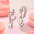 925 Sterling Silber Herz Zirkonia Ohrstecker Für Frauen Hochzeit Elegant Luxus Schmuck Accessoires Schmuck Allergie Vorbeugen