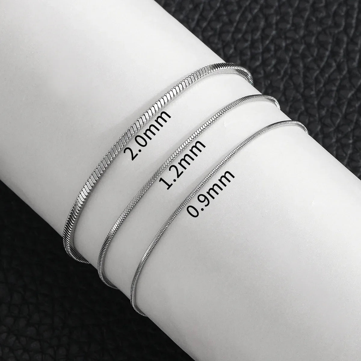 ALIZERO 925 Sterlingsilber 3mm Schlangenkette Armband für Herren Damen Punk Hip Hop Armband Mode Party Schmuck Großhandel 16-23cm