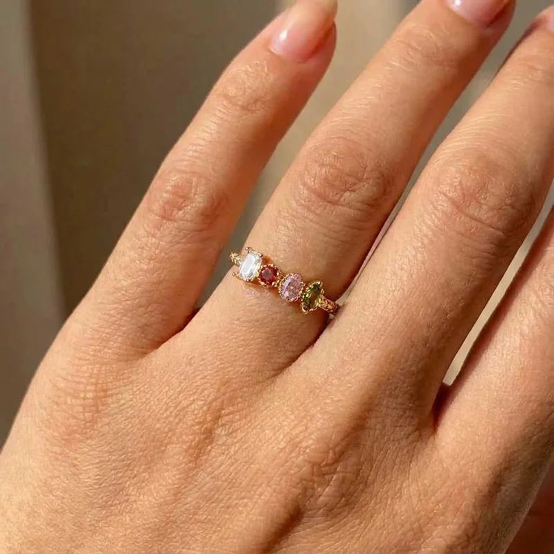 925er Sterlingsilber Zirkonia Damenringe für Hochzeitsfeiern Luxus Goldfarben Glänzende Damenringe Party Trendiger feiner Schmuck