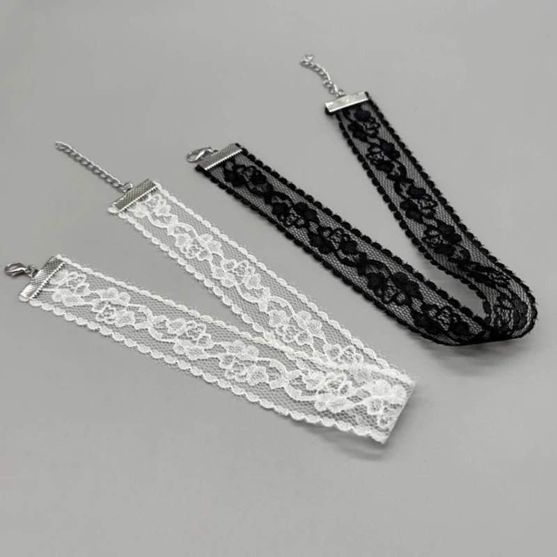 2026 New Black Sexy Lace Flower Necklace for Women Harajuku Gothic Short Choker Collar Necklace Party Female Neck Accessories ﻿
