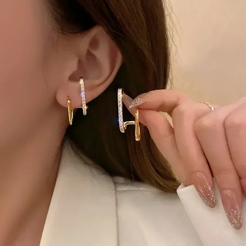 Französische High-End-Ohrringe aus braunem Kristall für Damen, modisch, luxuriös, personalisiert, Alltagsaccessoires, Abschlussballschmuck, Jubiläumsgeschenke