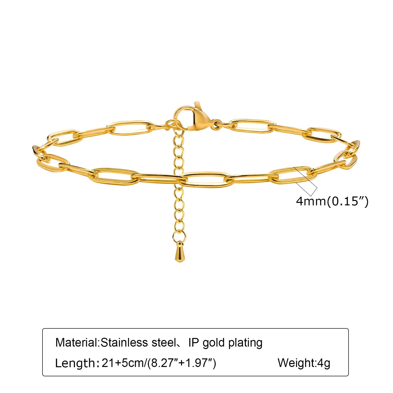 Edelstahl-Perlen-Fußkettchen für Frauen, 18k vergoldete Fußkette, verstellbare, stapelbare Armbänder als Beinschmuck