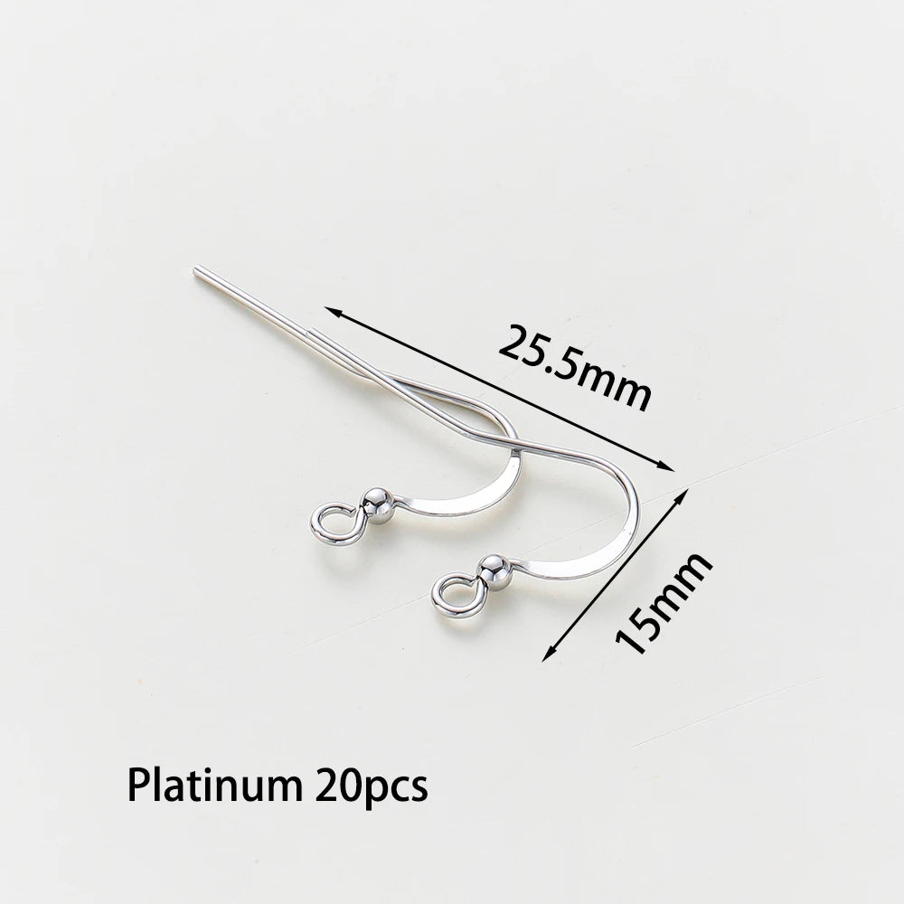 20 unidades/lote 6 estilos 14K 18K Alambres chapados en oro para pendientes con gancho para la oreja Suministros de cierres para pendientes para la fabricación de joyas DIY
